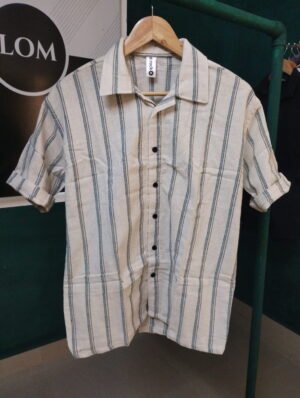 Men's jute fabric 5 sleeve shirt3