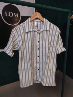 Men's jute fabric 5 sleeve shirt4