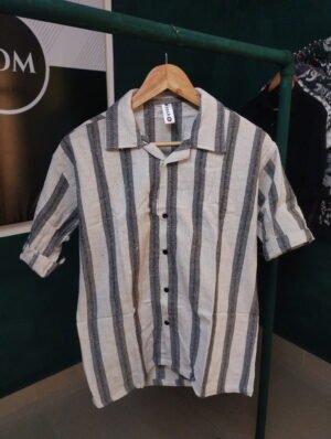 Men's jute fabric 5 sleeve shirt6