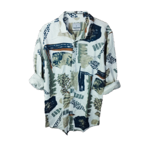 Multicolor Abstract Print Shirt for Men