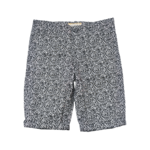 Men's Cotton Printed Shorts – Black & White Abstract Pattern Breathable Summer Wear
