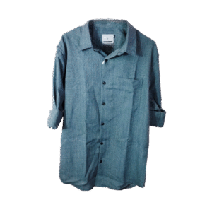 Olive Green Linen Shirt – Long Sleeve with Chest Pocket Smart Casual Wear