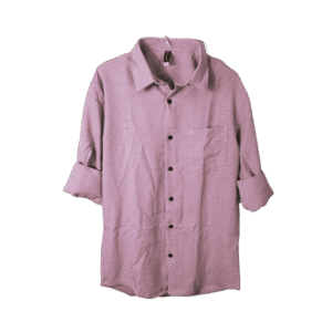 Light Pink Linen Shirt – Long Sleeve with Roll-Up Style Premium Casual Wear