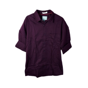 Maroon Shiny Cotton Full Sleeve Shirt – Elegant Casual Wear