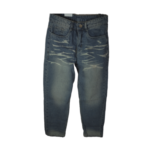 Baggy Fit Distressed Blue Denim Jeans – Relaxed Casual Wear
