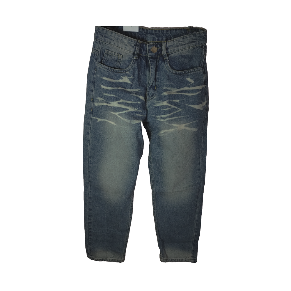 Baggy Fit Distressed Blue Denim Jeans – Relaxed Casual Wear