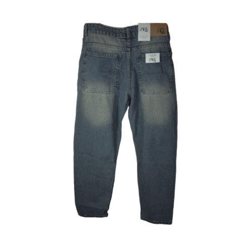 Baggy Fit Distressed Blue Denim Jeans – Relaxed Casual Wear