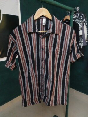 Men's jute fabric 5 sleeve shirt7